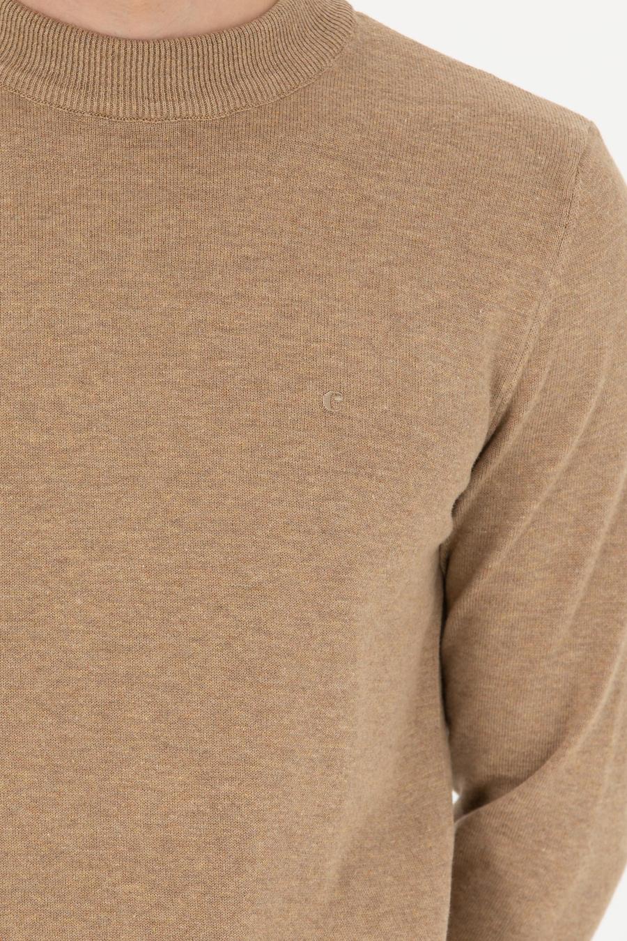 Camel Regular Fit Çeyrek Balıkçı Yaka Basic Triko Kazak - 50274701011