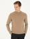 Camel Regular Fit Çeyrek Balıkçı Yaka Basic Triko Kazak