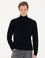 Lacivert Slim Fit Balıkçı Yaka Basic Triko Kazak