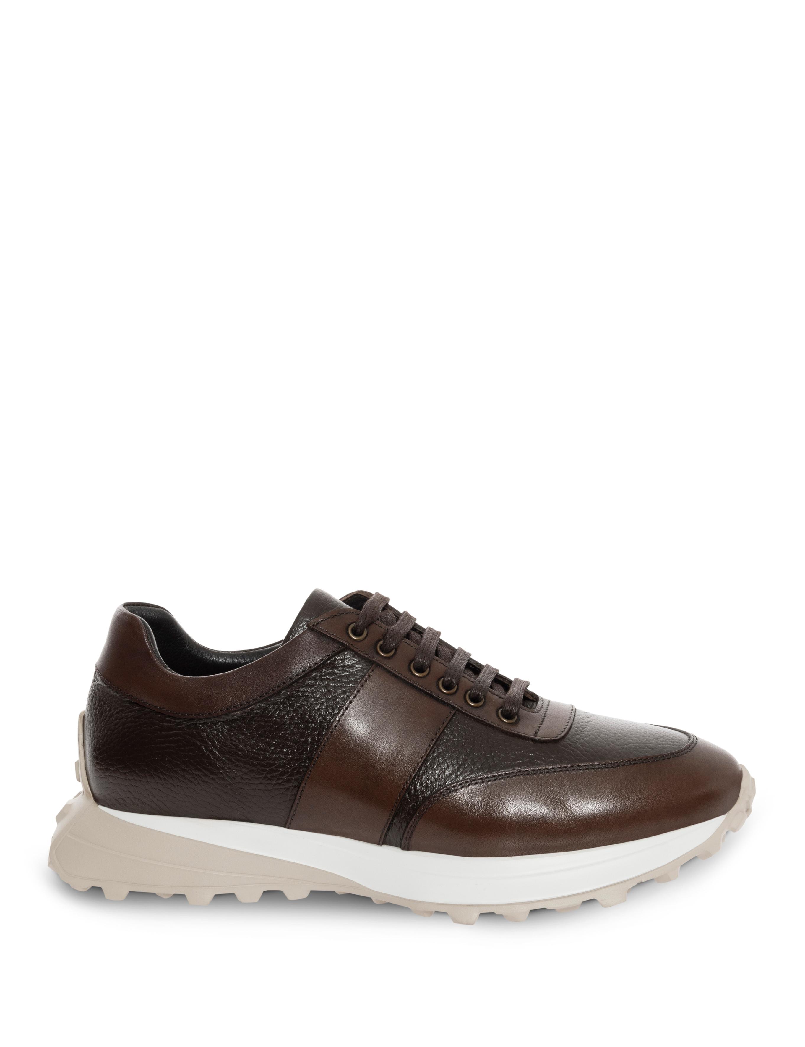 Kahverengi Eva Taban %100 Deri Sneaker Ayakkabı - 50277671014