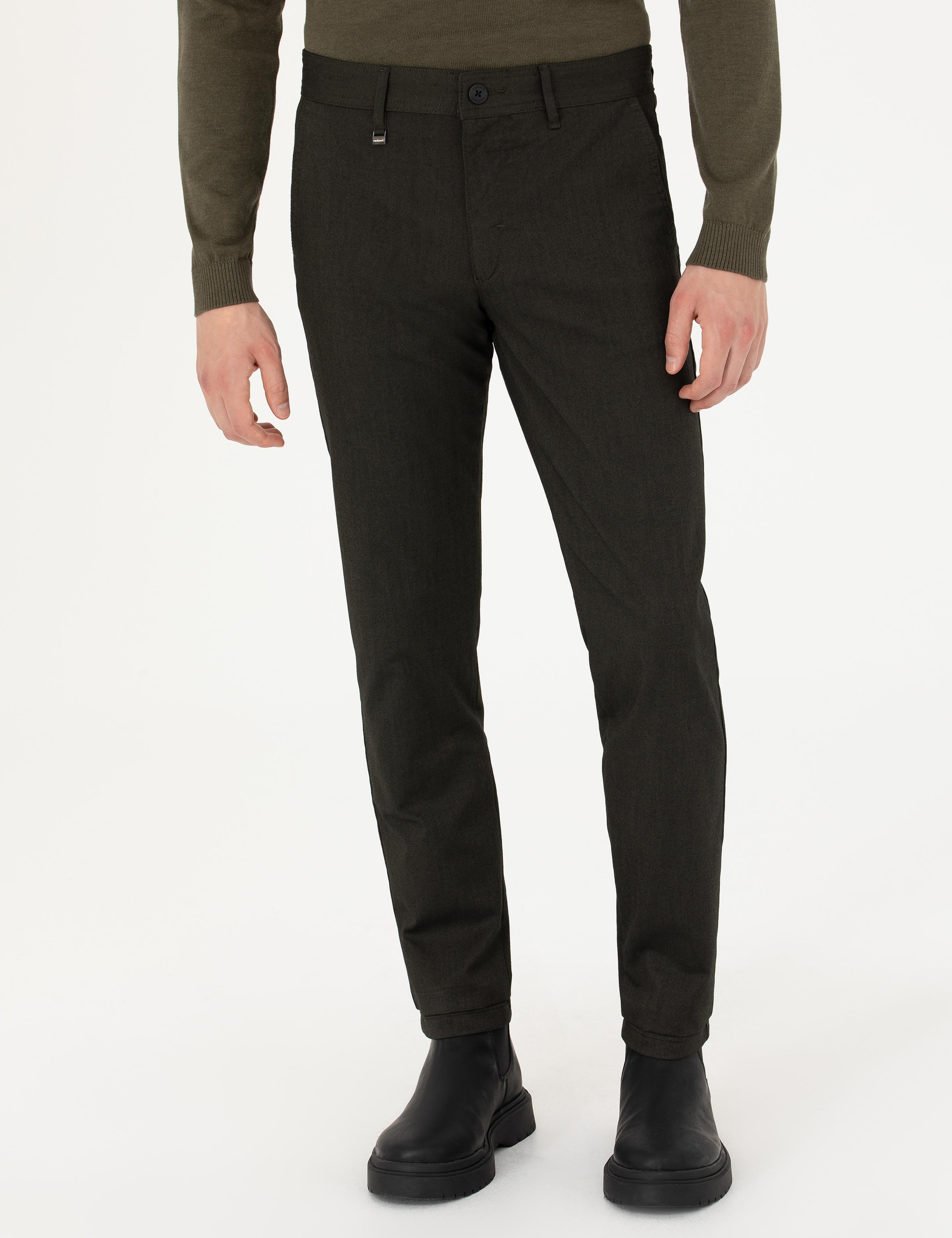 Haki Slim Fit Kanvas Pantolon - 50277668073