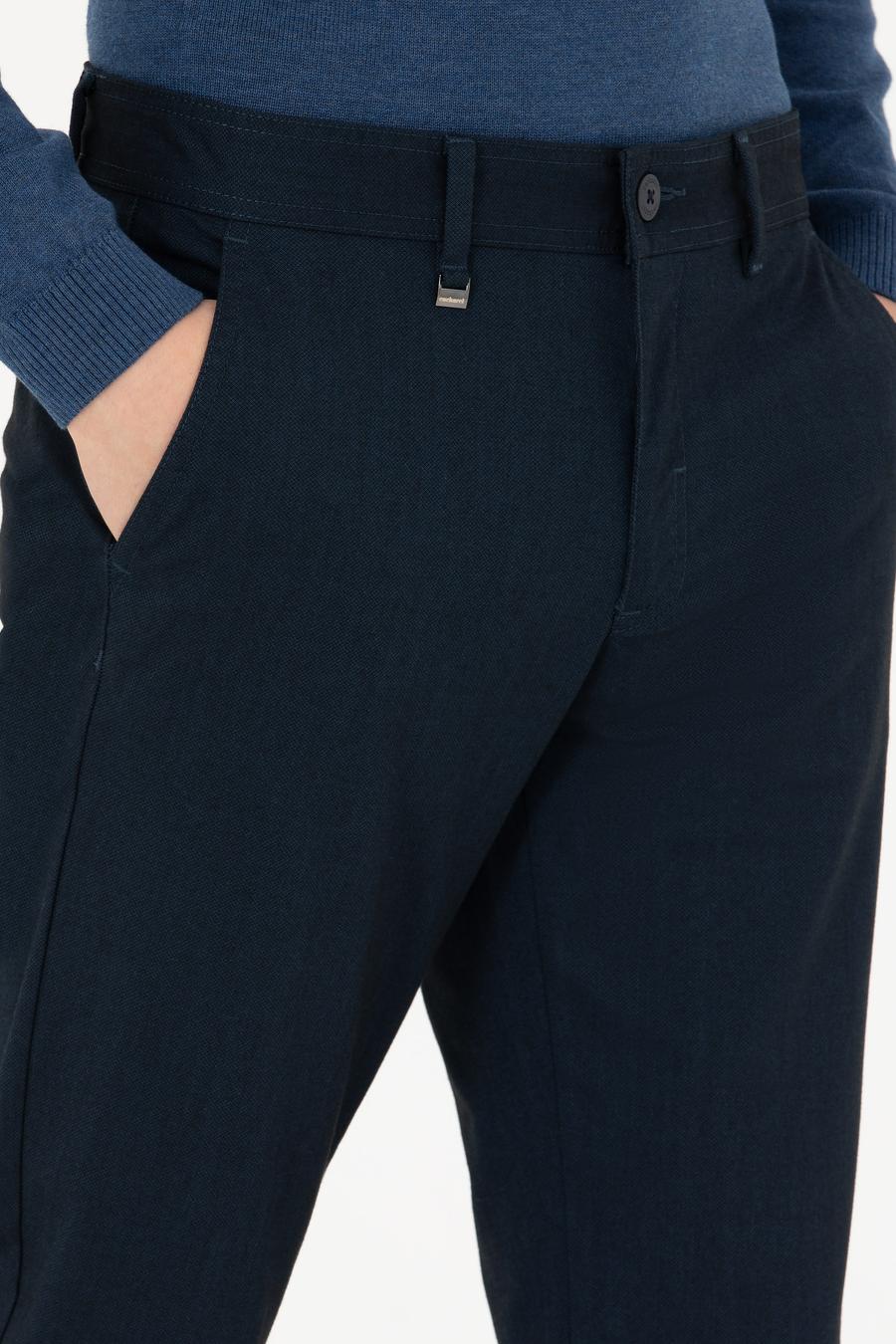 Lacivert Slim Fit Kanvas Pantolon - 50277668013
