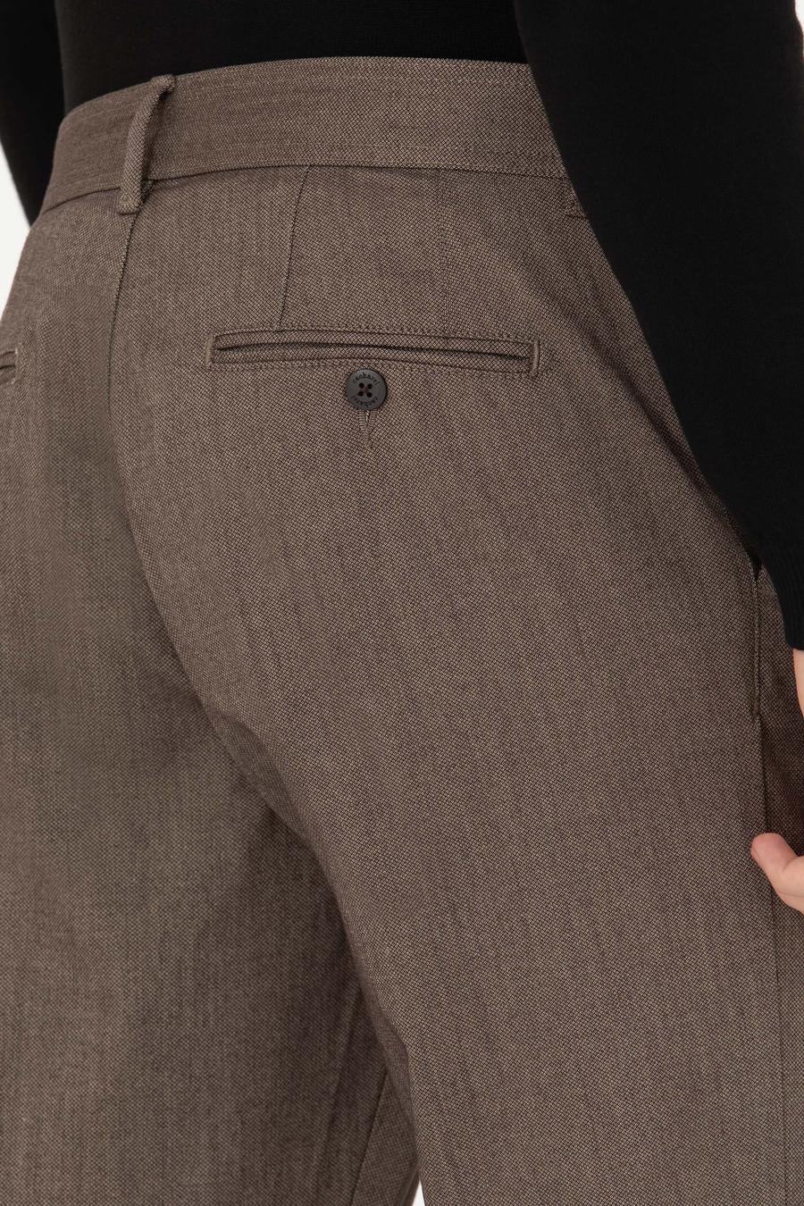 Kahverengi Slim Fit Kanvas Pantolon - 50277668193