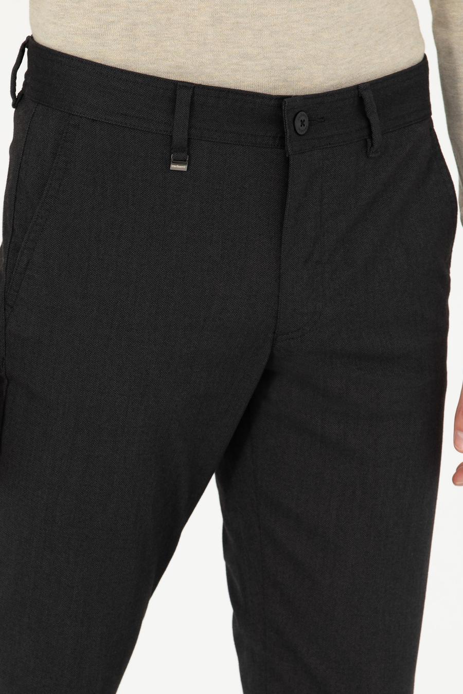 Siyah Slim Fit Kanvas Pantolon - 50277668173
