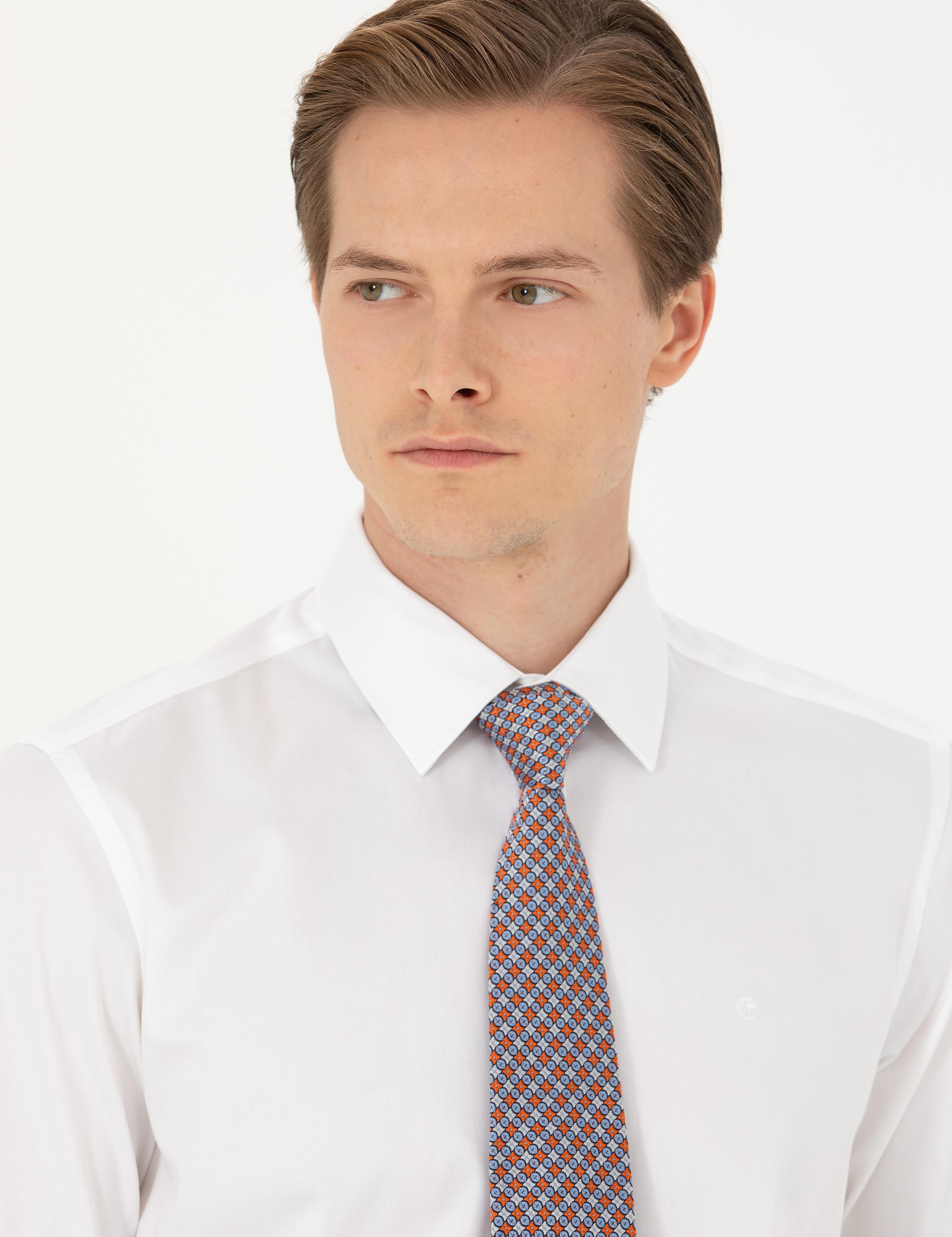 Beyaz Slim Fit Uzun Kollu Basic Gömlek - 50270154006