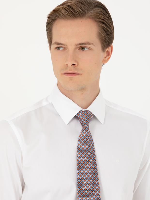 Beyaz Slim Fit Uzun Kollu Basic Gömlek