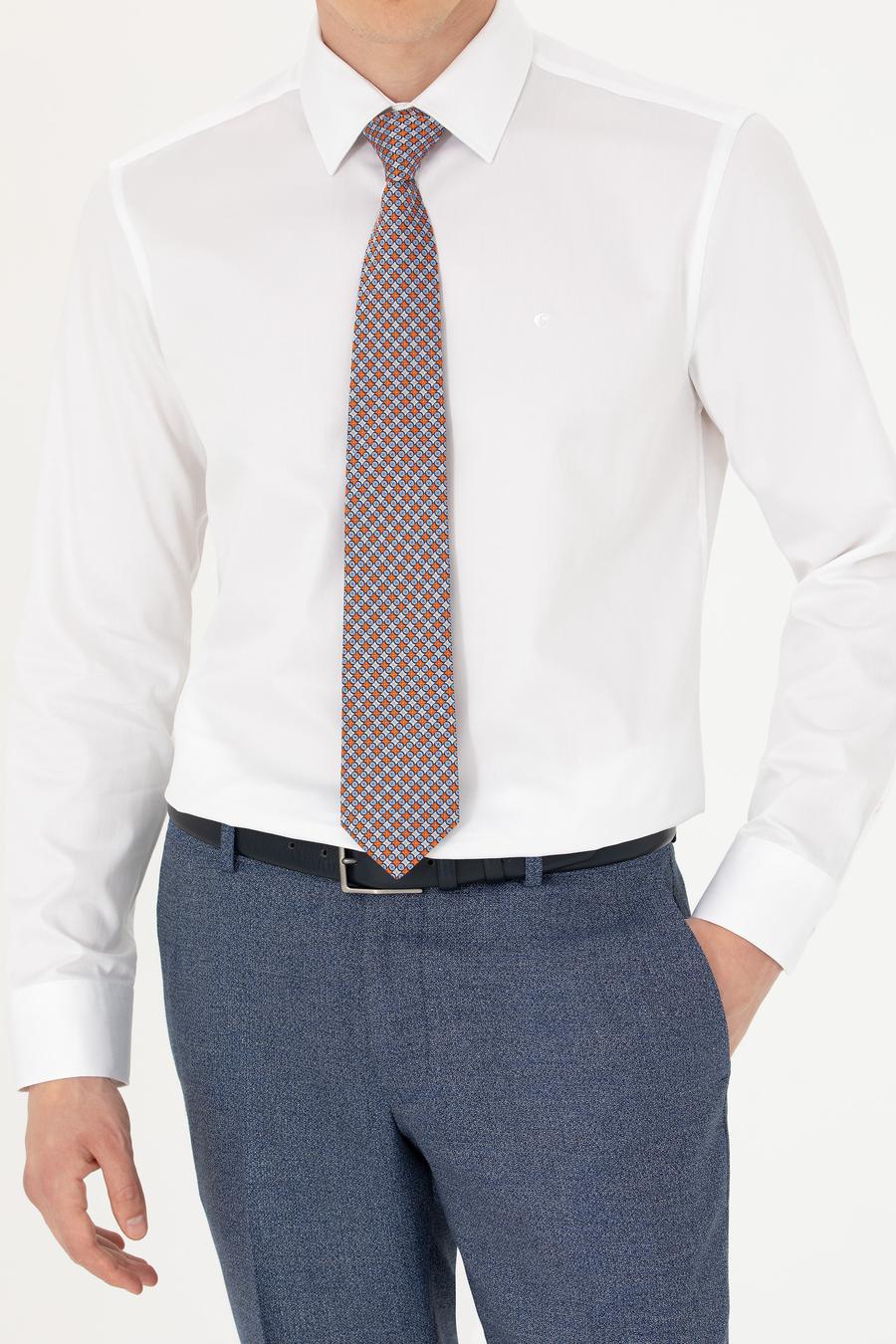 Beyaz Slim Fit Uzun Kollu Basic Gömlek - 50270154006