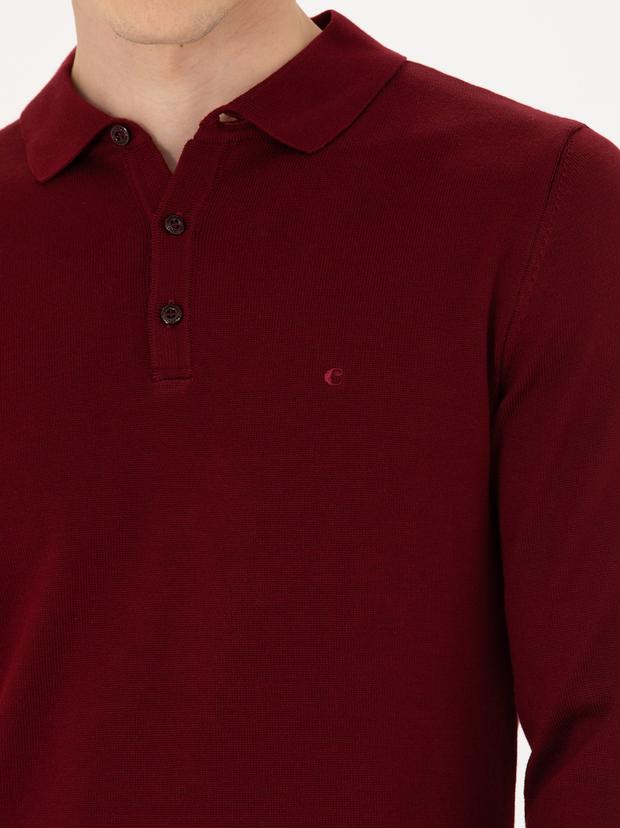 Bordo Slim Fit Basic Kazak