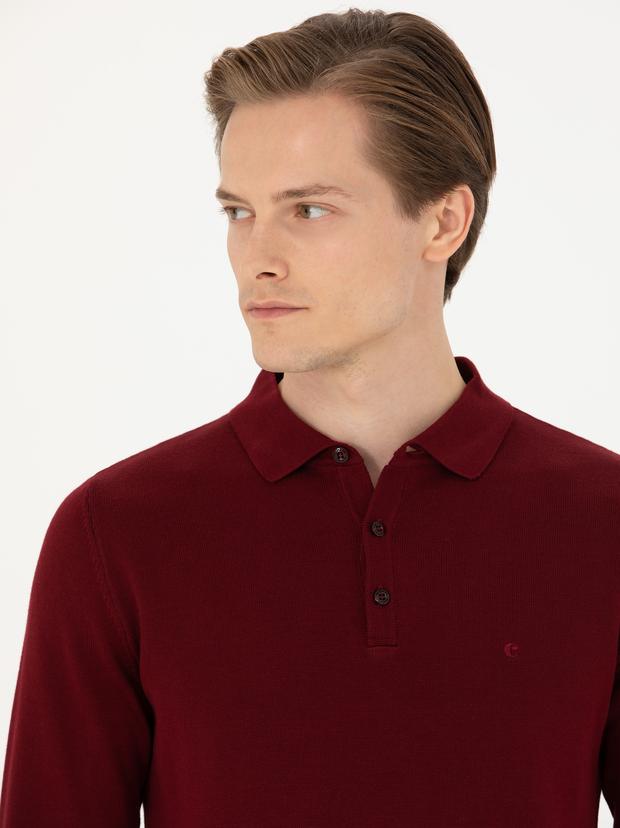 Bordo Slim Fit Basic Kazak