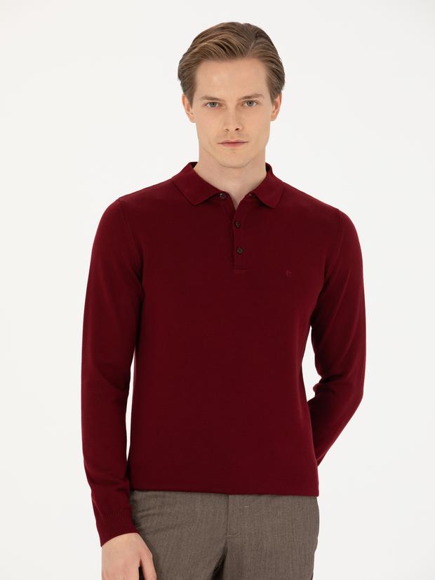 Bordo Slim Fit Basic Kazak
