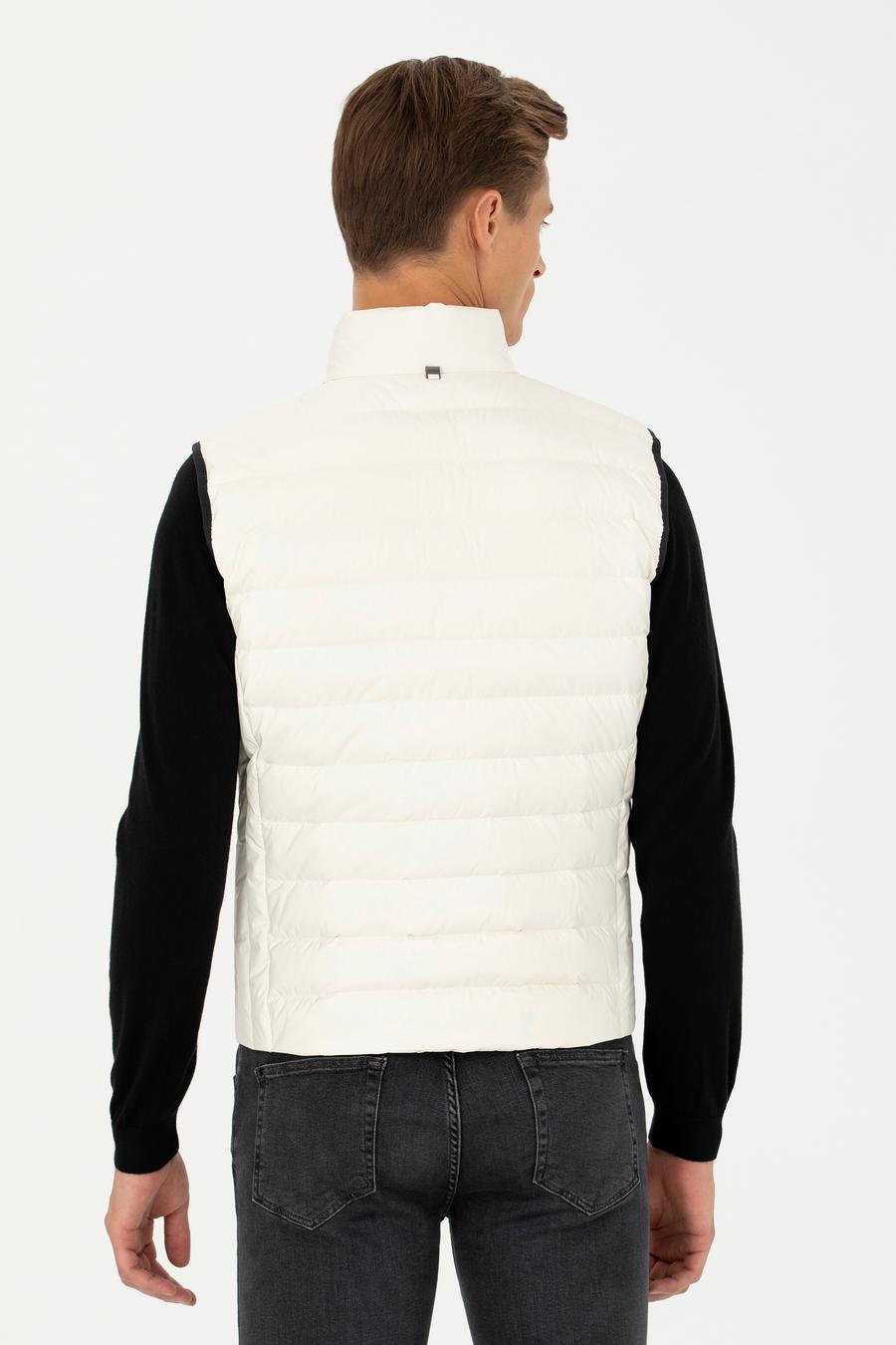 Ekru Slim Fit İnce Kapitone Mont Yelek - 50273110021