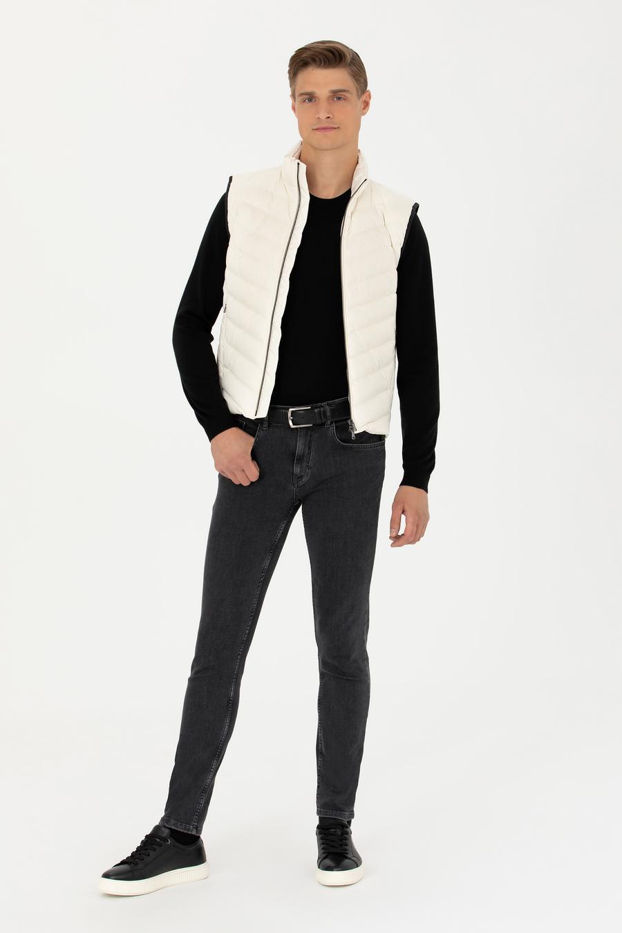 Ekru Slim Fit İnce Kapitone Mont Yelek - 50273110021