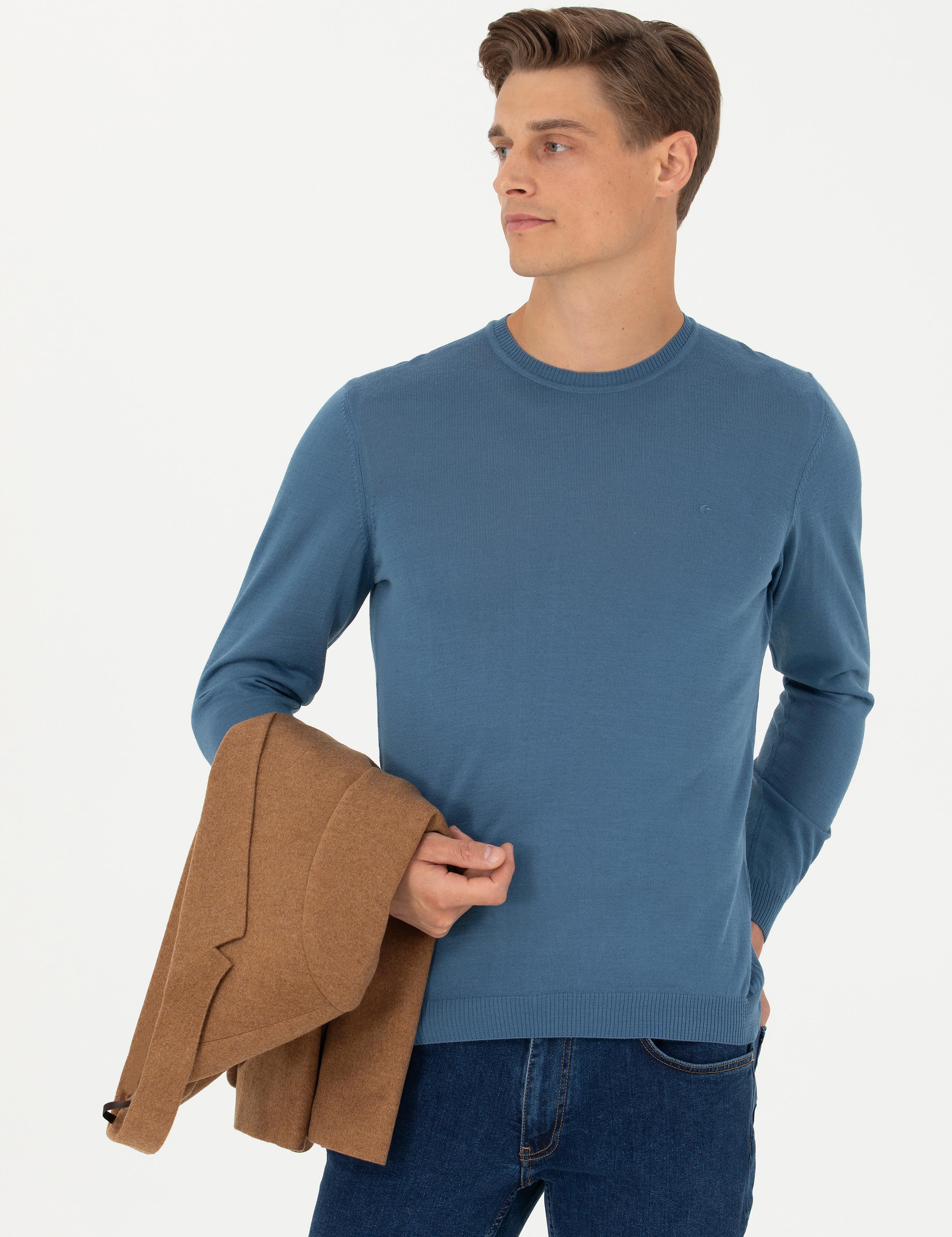 Mavi Slim Fit Bisiklet Yaka Triko Kazak - 50270174149