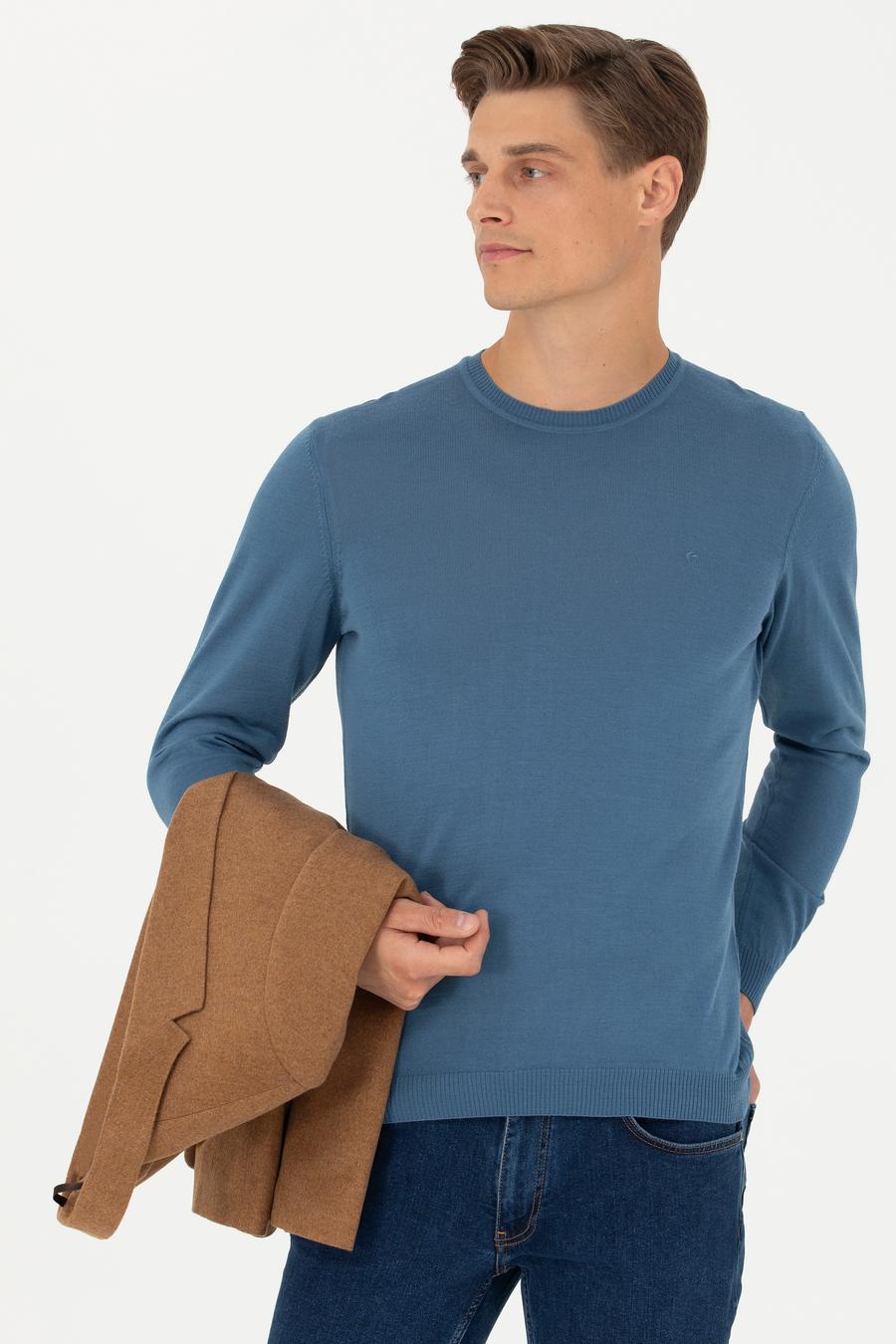 Mavi Slim Fit Bisiklet Yaka Triko Kazak - 50270174149
