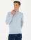 Açık Mavi Slim Fit Bisiklet Yaka Triko Kazak
