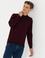 Koyu Bordo Slim Fit Çeyrek Balıkçı Yaka Triko Kazak