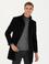 Siyah Yün Karışımlı Slim Fit Palto