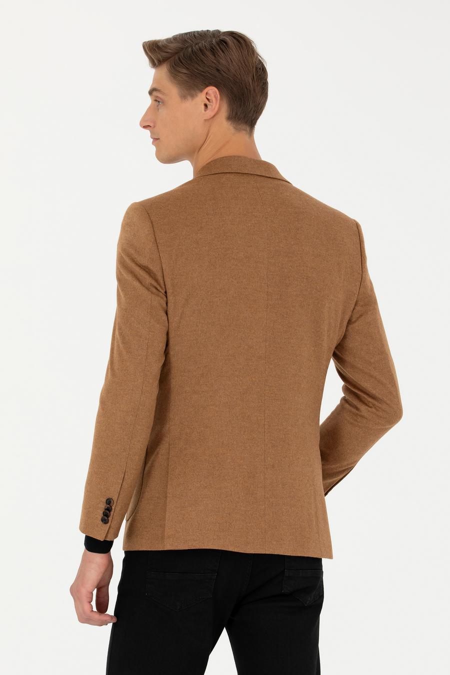 Camel Slim Fit Kaşmir Klasik Ceket - 50279527023