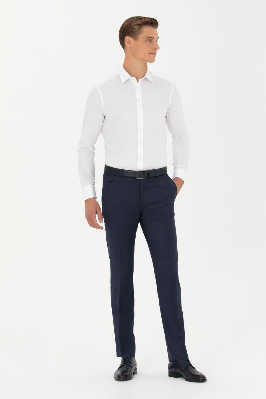 Beyaz Slim Fit Uzun Kollu Klasik Gömlek - 50278522007