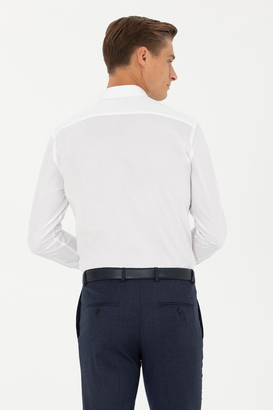 Beyaz Slim Fit Uzun Kollu Klasik Gömlek - 50278522007