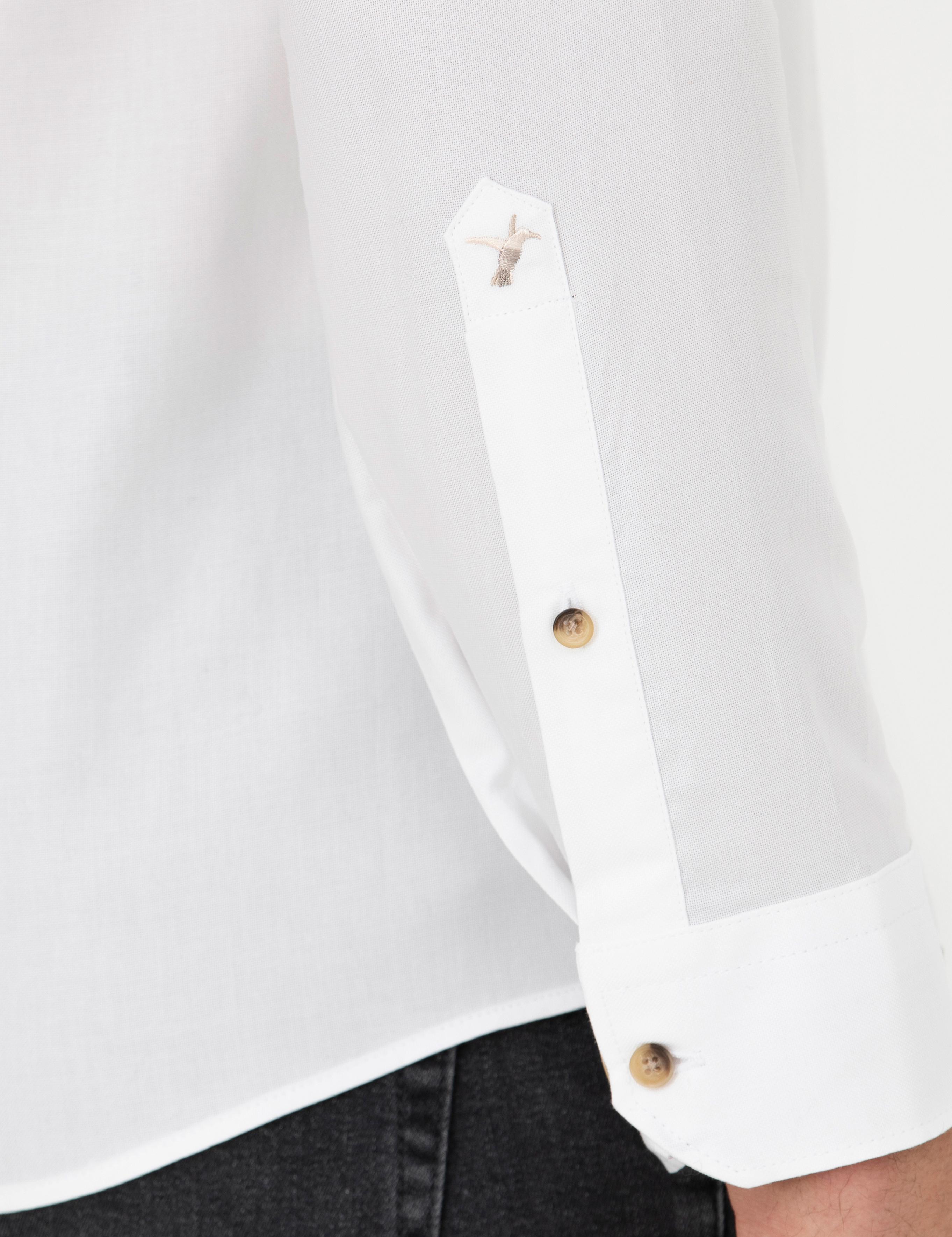 Beyaz Slim Fit %100 Pamuk Oxford Gömlek - 50270162092