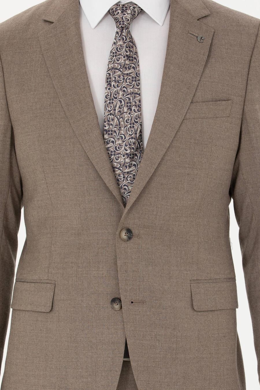 Camel Slim Fit Yün Karışımlı Klasik Ceket - 50270152182