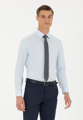 Açık Mavi Slim Fit Uzun Kollu Gömlek