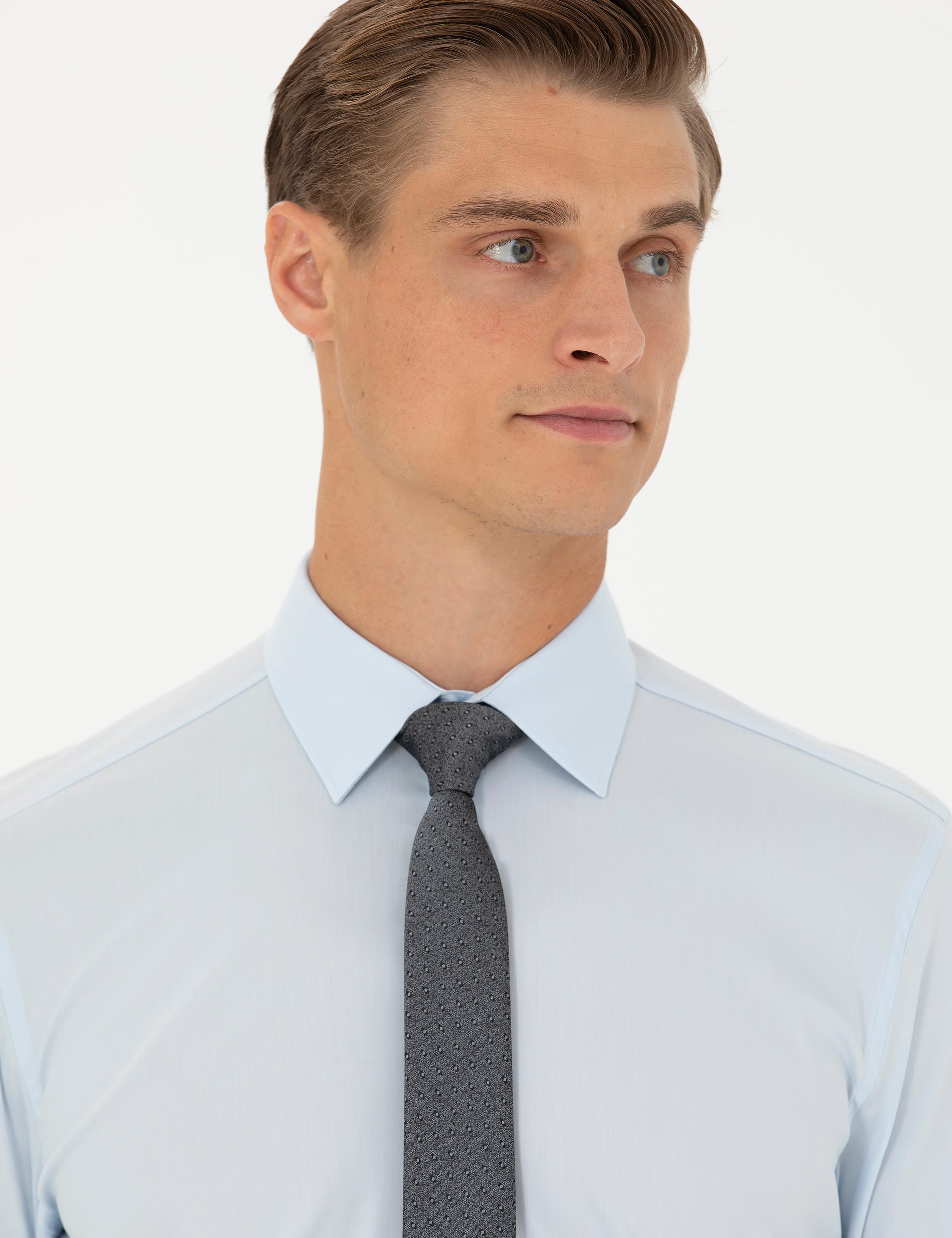 Açık Mavi Slim Fit Uzun Kollu Gömlek - 50282995046