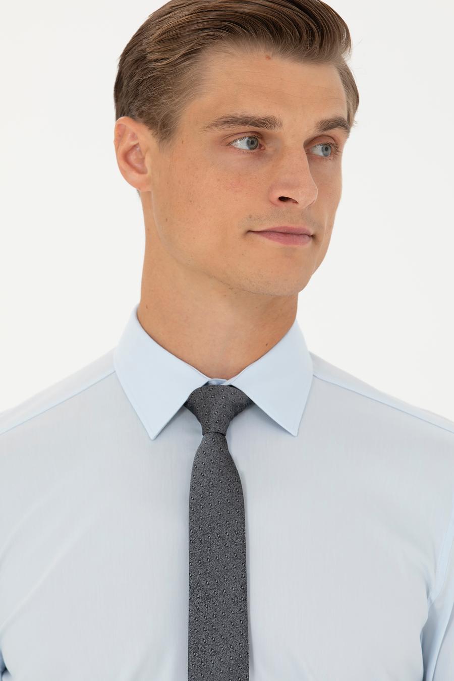 Açık Mavi Slim Fit Uzun Kollu Gömlek - 50282995046
