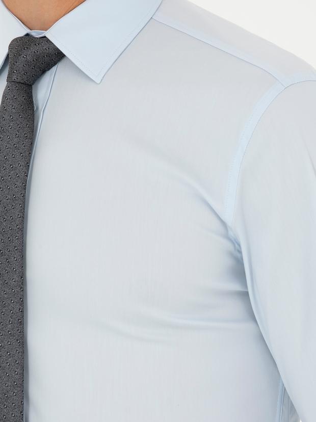 Açık Mavi Slim Fit Uzun Kollu Gömlek