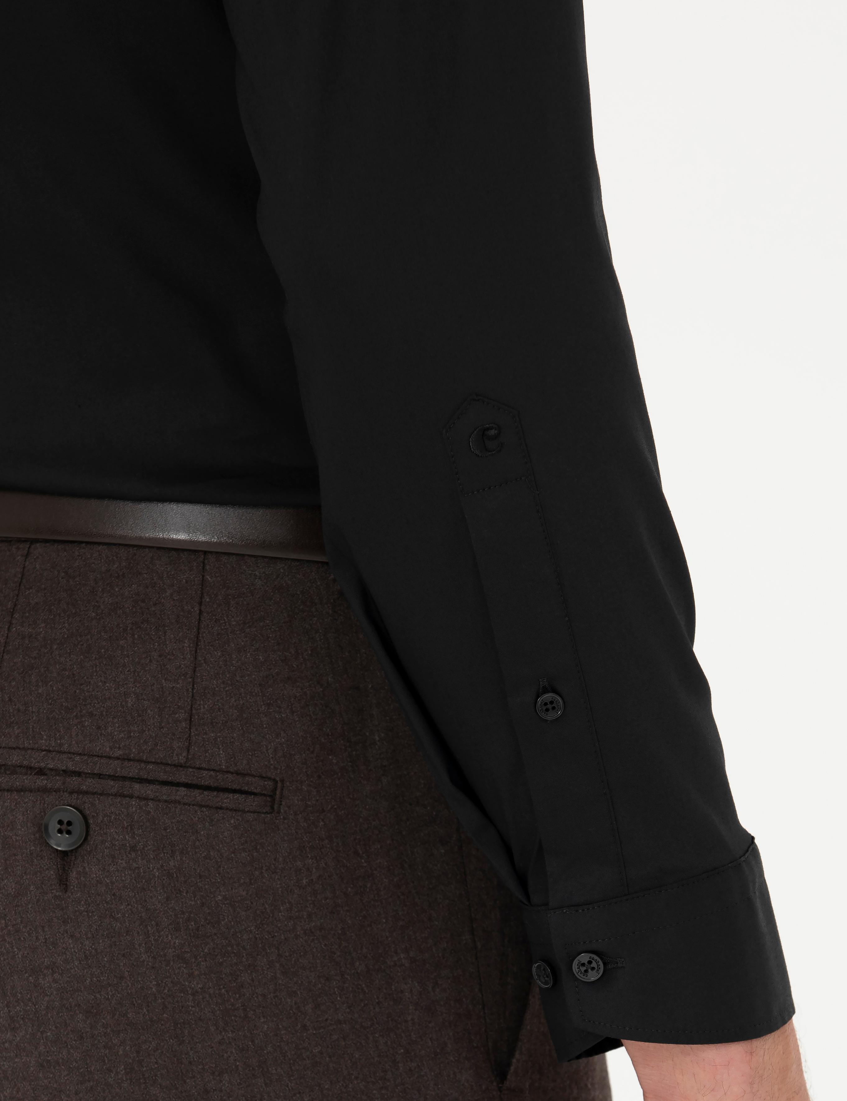 Siyah Slim Fit Uzun Kollu Gömlek - 50282995021