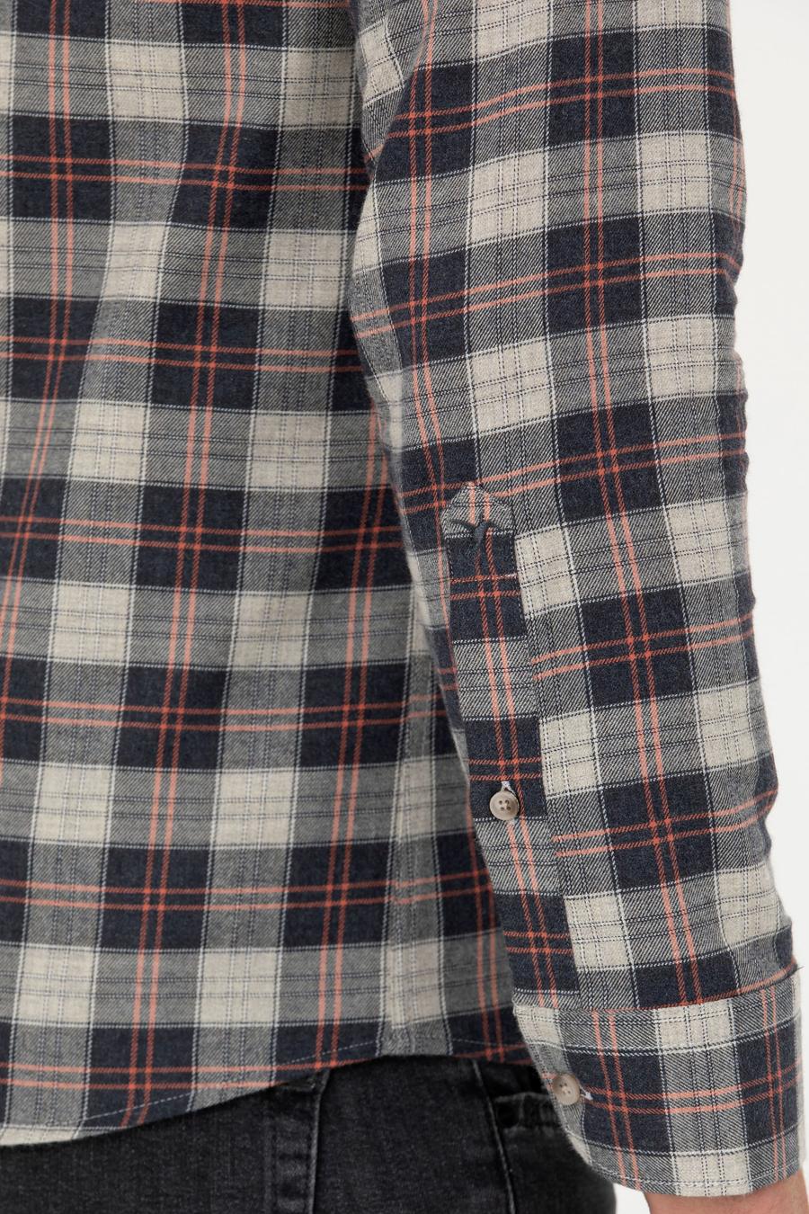 Bej Slim Fit Uzun Kollu Gömlek - 50282560057