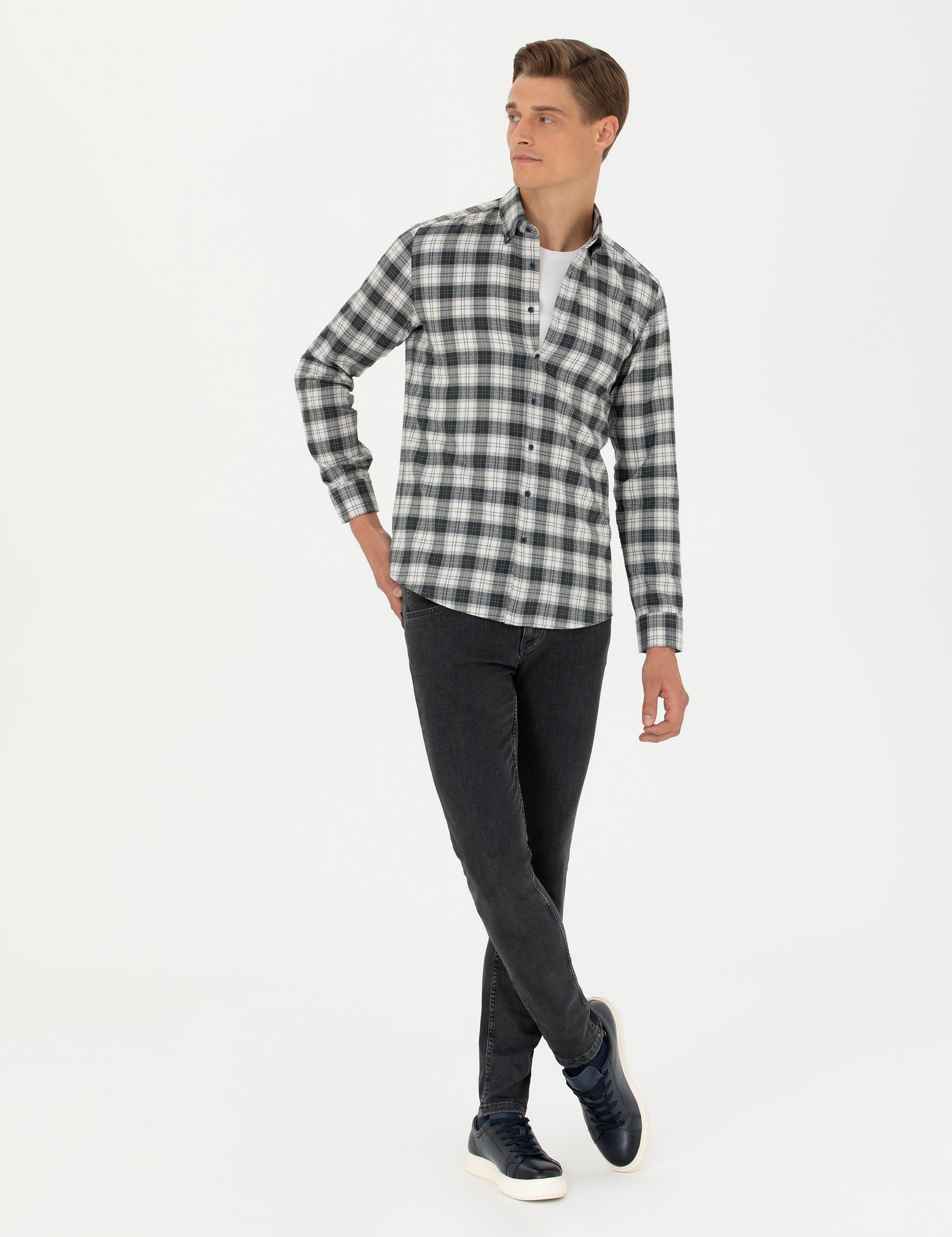 Taş Slim Fit Uzun Kollu Gömlek - 50282560048