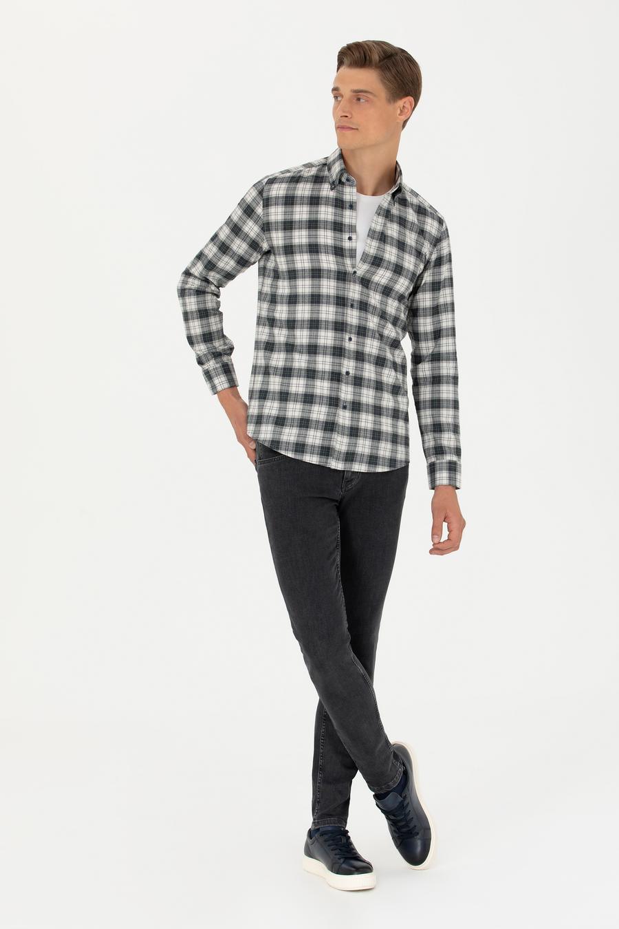 Taş Slim Fit Uzun Kollu Gömlek - 50282560048