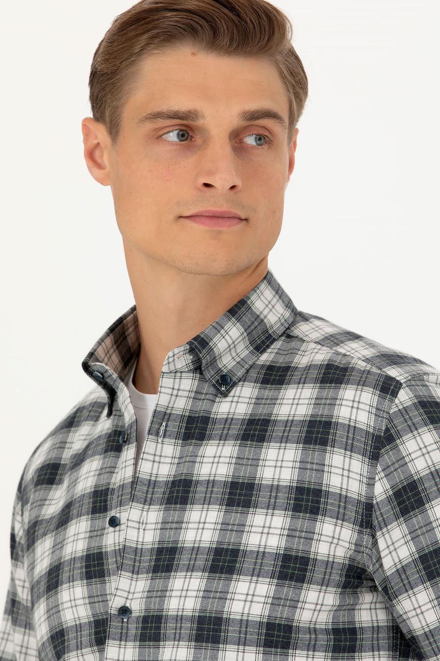 Taş Slim Fit Uzun Kollu Gömlek - 50282560048