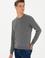 Gri Slim Fit Kaşmir İpek Karışımlı Bisiklet Yaka Triko Kazak