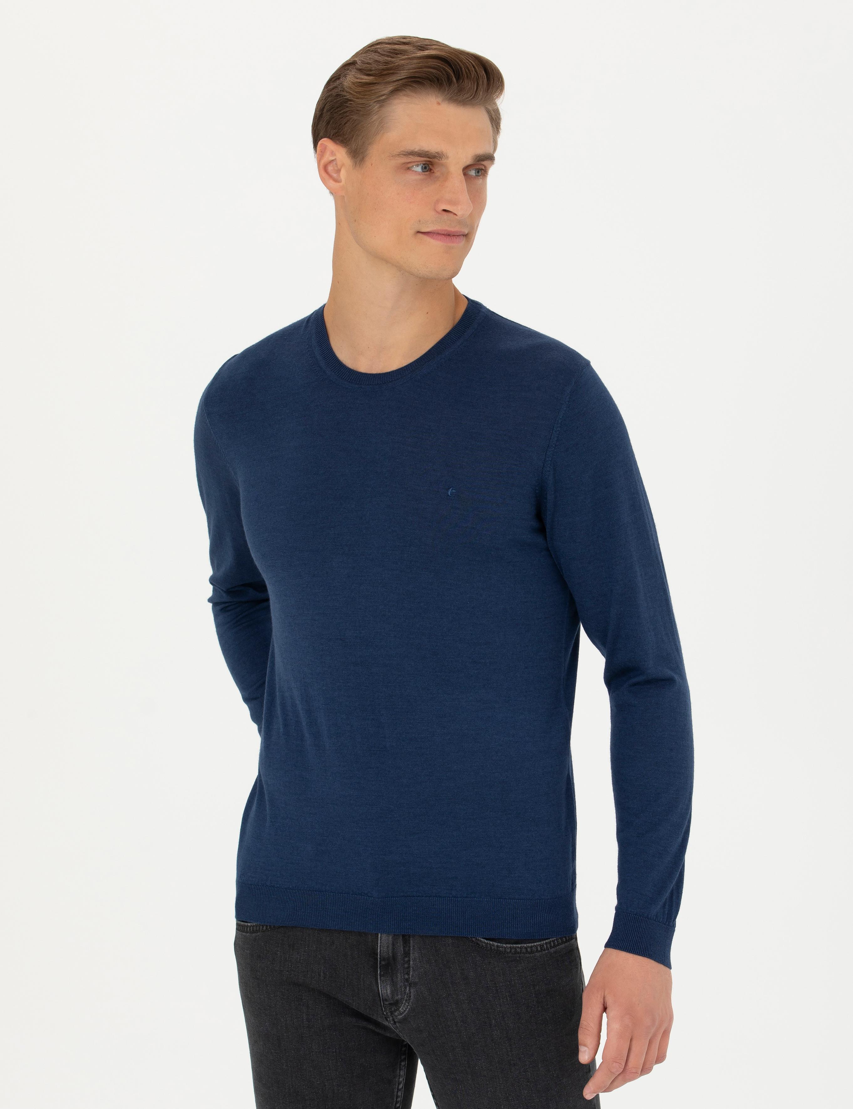 Lacivert Slim Fit Kazak - 50280197017