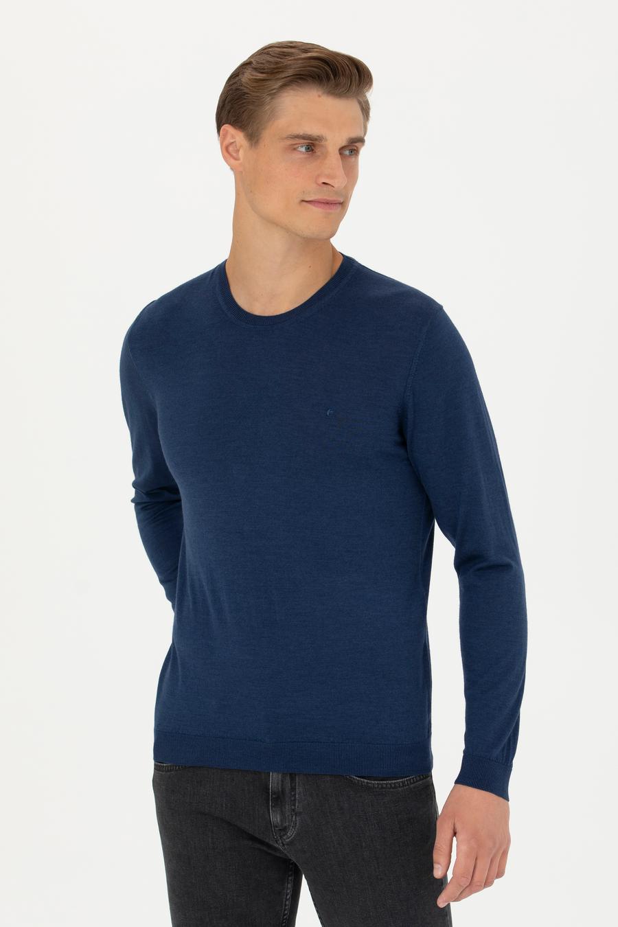 Lacivert Slim Fit Kazak - 50280197017
