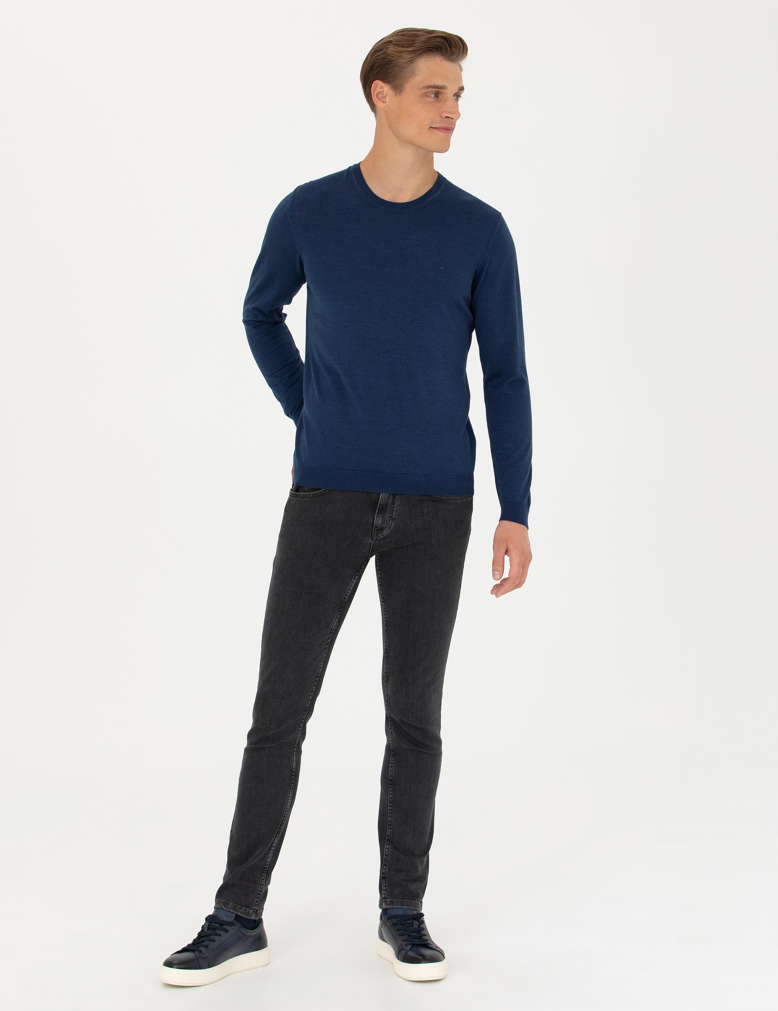 Lacivert Slim Fit Kazak - 50280197017