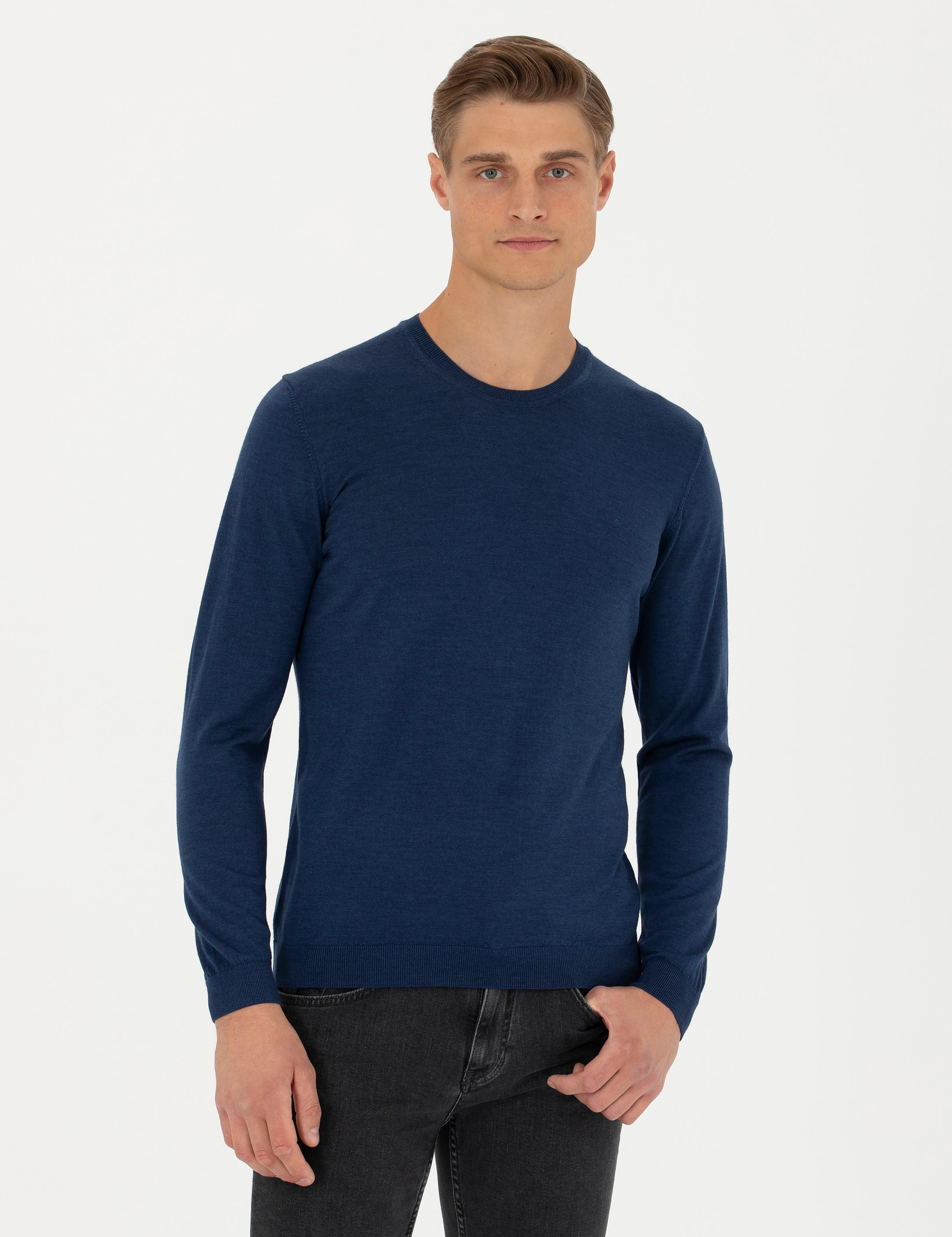 Lacivert Slim Fit Kazak - 50280197017