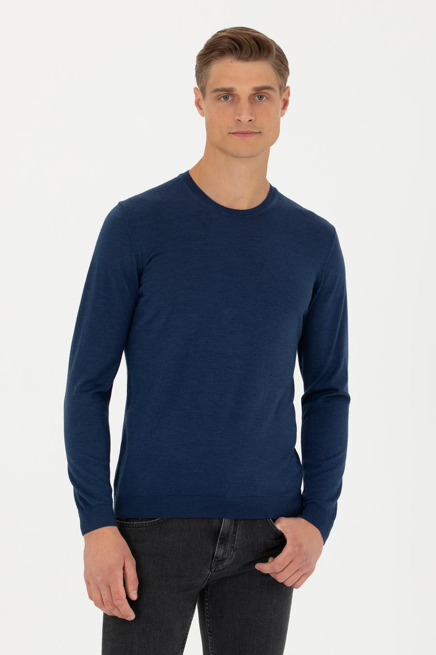 Lacivert Slim Fit Kazak - 50280197017