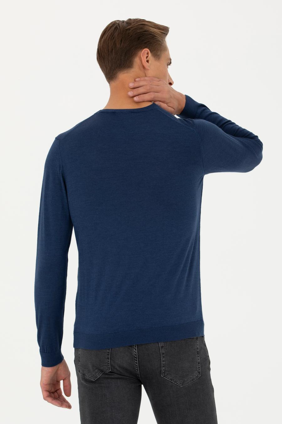 Lacivert Slim Fit Kazak - 50280197017