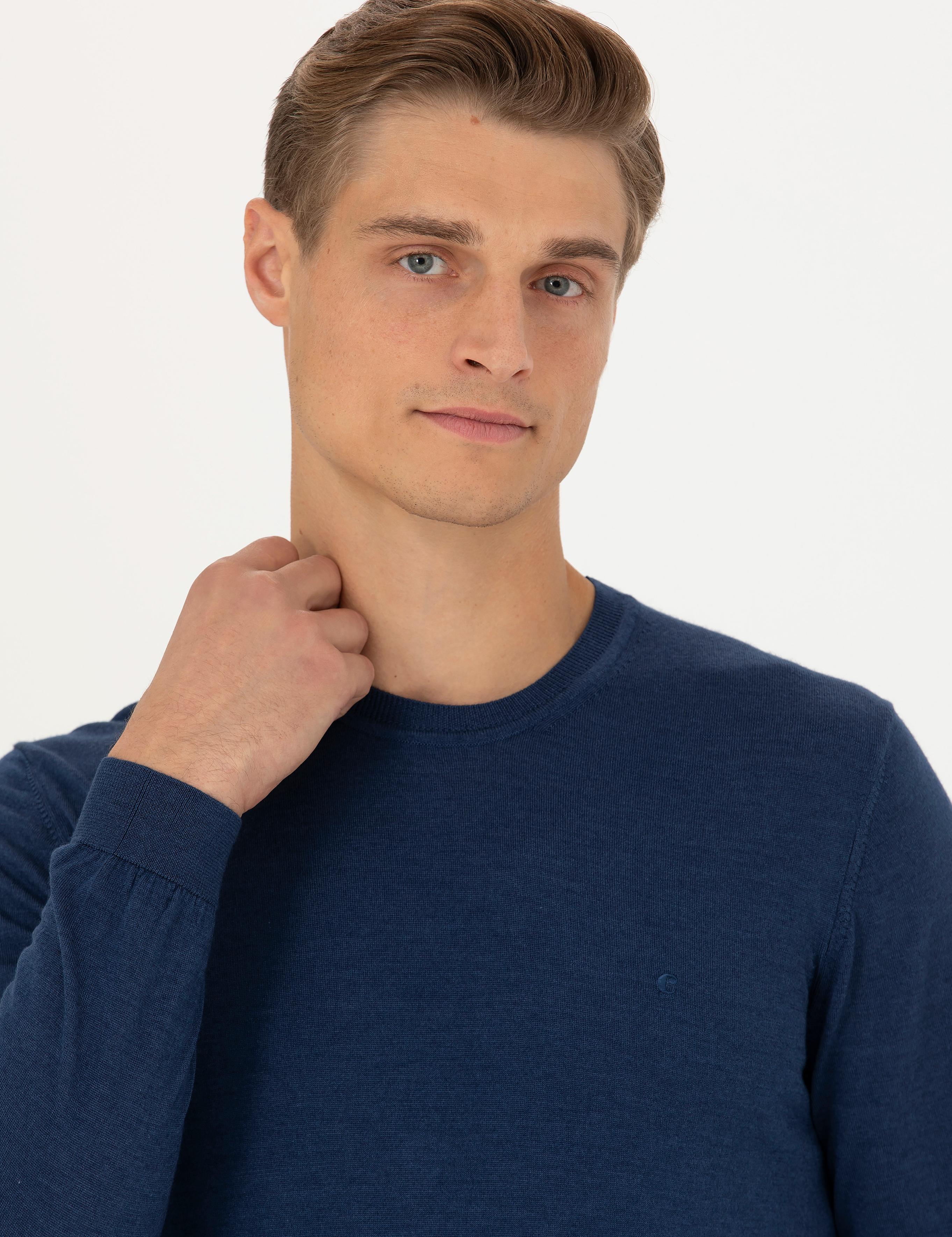 Lacivert Slim Fit Kazak - 50280197017