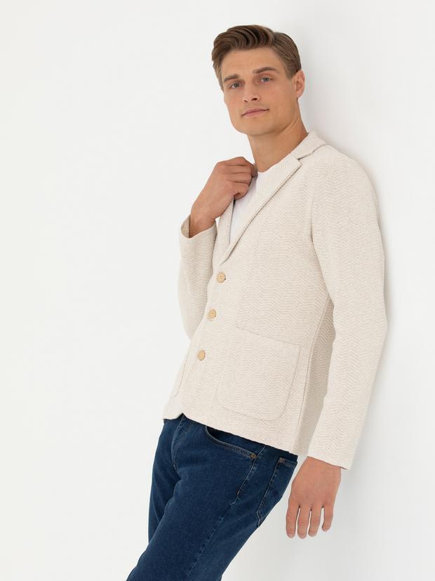 Taş Slim Fit Pamuk Karışımlı Düğmeli Triko Hırka
