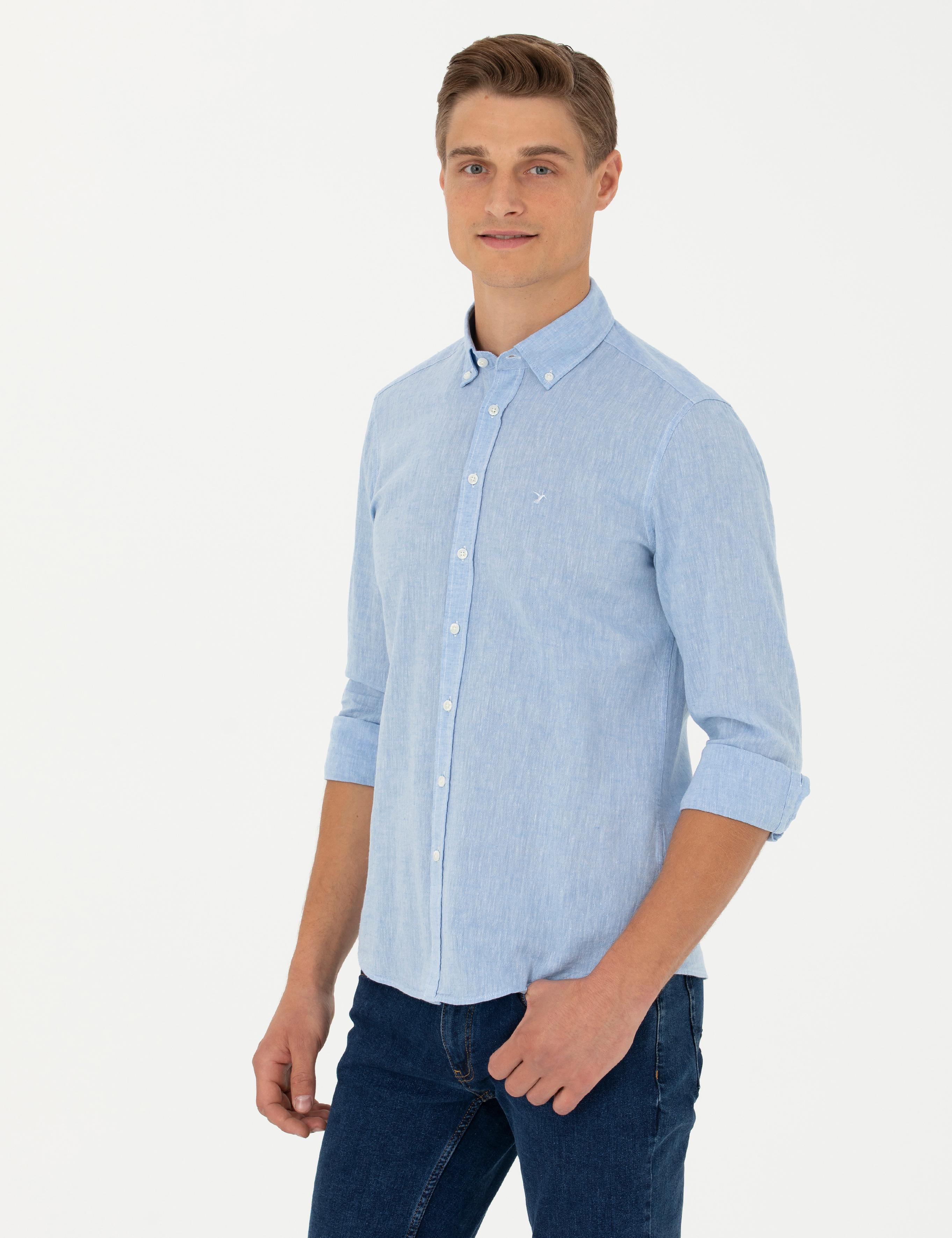 Mavi Slim Fit Uzun Kollu Gömlek - 50266184421
