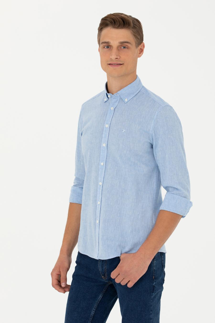 Mavi Slim Fit Uzun Kollu Gömlek - 50266184421