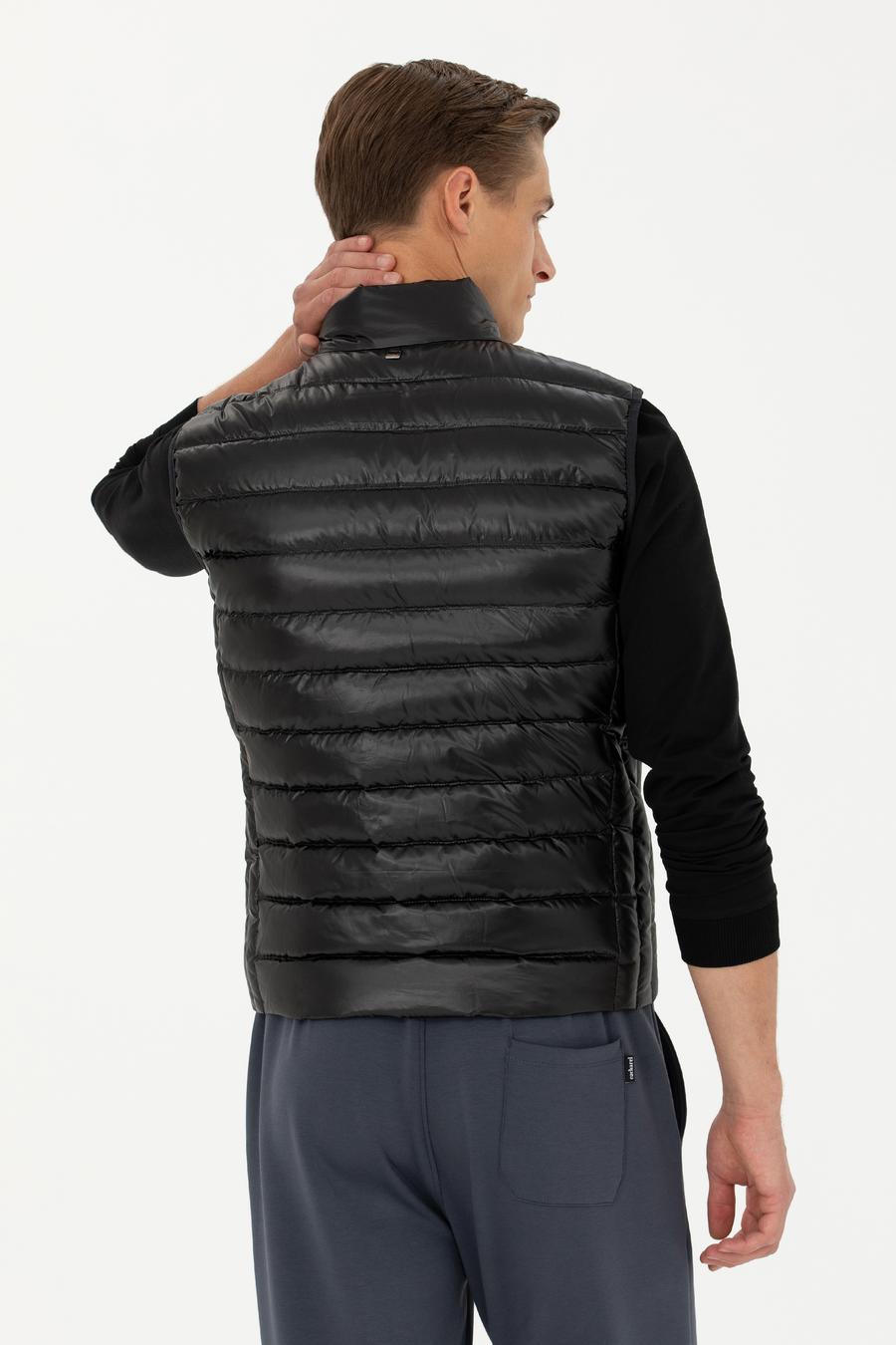 Siyah Slim Fit İnce Kapitone Mont Yelek - 50273110011