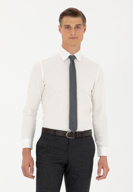 Beyaz Slim Fit Uzun Kollu Klasik Gömlek