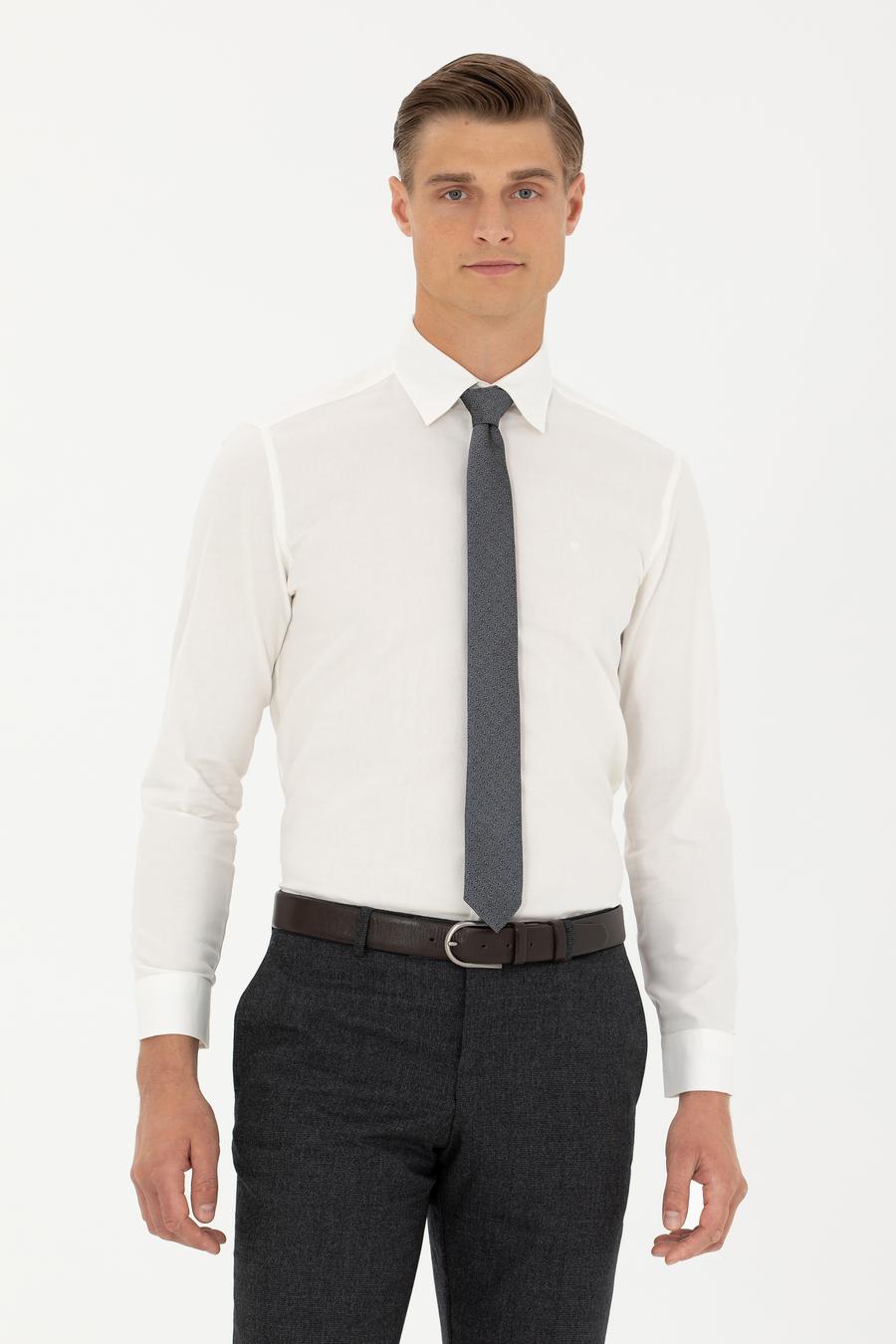 Beyaz Slim Fit Uzun Kollu Klasik Gömlek - 50273661189