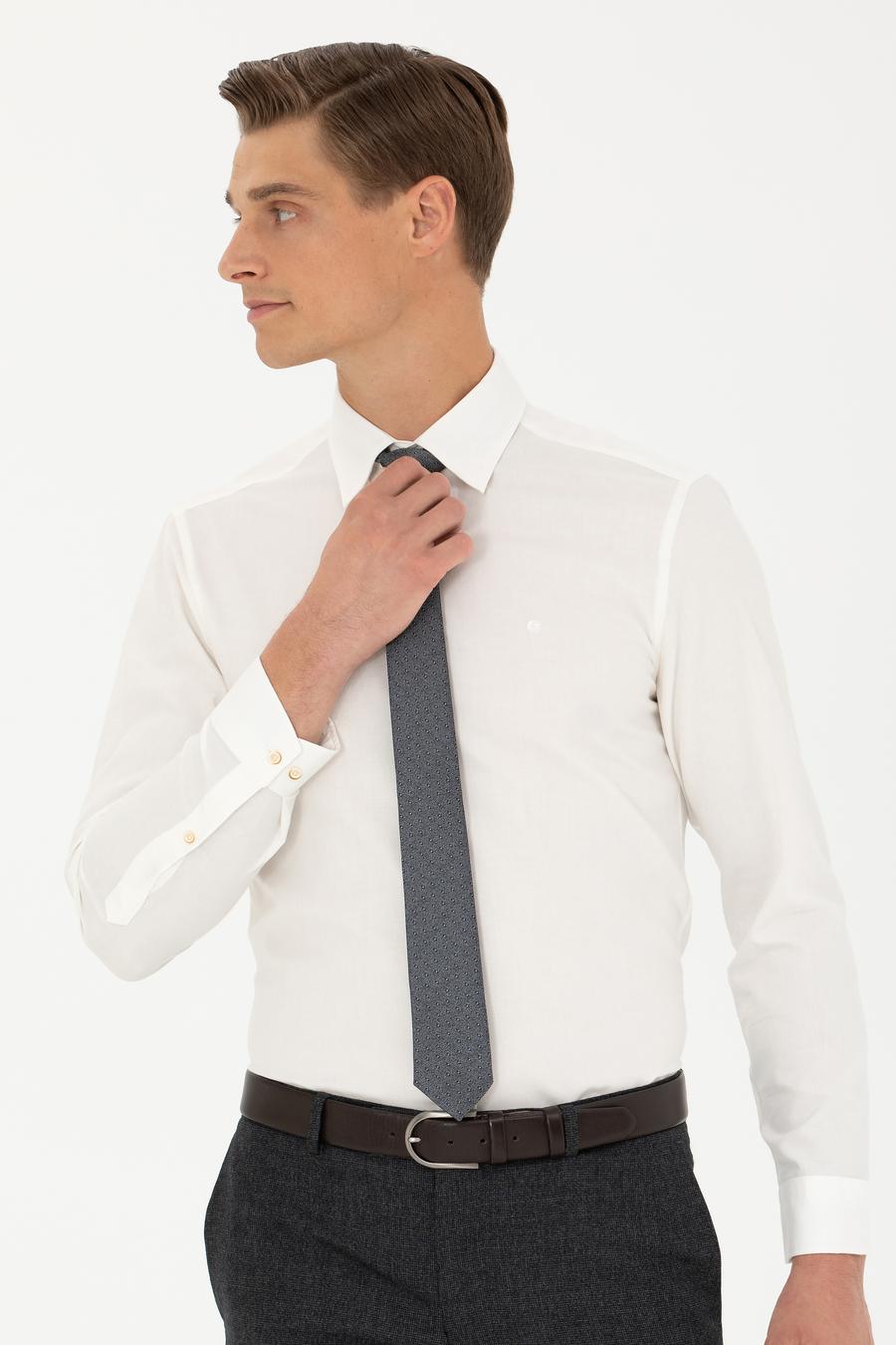 Beyaz Slim Fit Uzun Kollu Klasik Gömlek - 50273661189